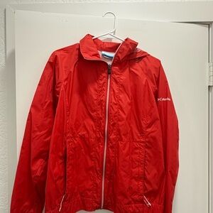 Columbia Red Windbreaker Jacket size medium